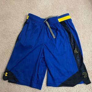 Under Armour Shorts Youth Large (Blue/Yellow/Black)